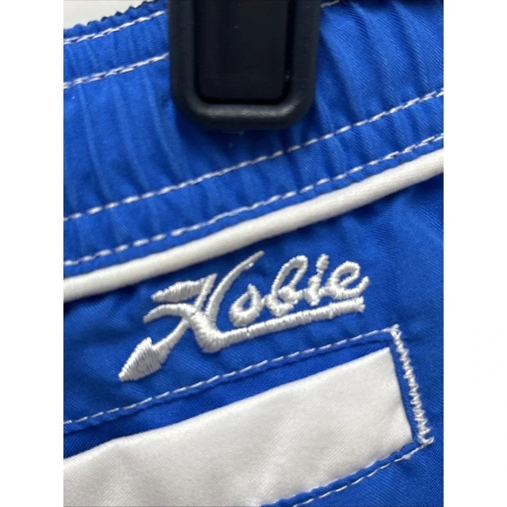Vintage Hobie‎ Blue With White Piping Drawstring Pocket Details - Size Large